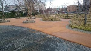 2017/1/19 遠賀郡水巻町、U株式会社の園路2が完成しました。